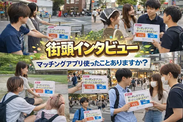 街頭インタビューの様子