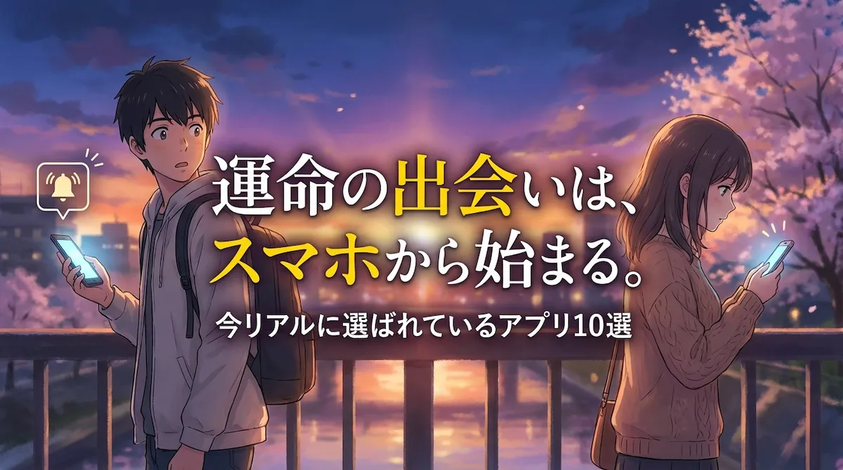 「運命の出会いは、スマホから始まる。」今リアルに選ばれているマッチングアプリ10選